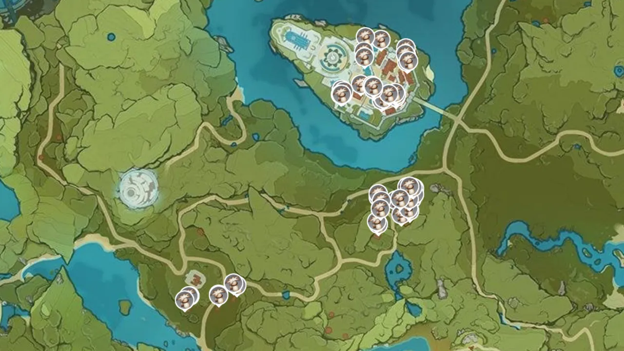 Genshin-Impact-Philanemo-Mushroom-Locations-Map