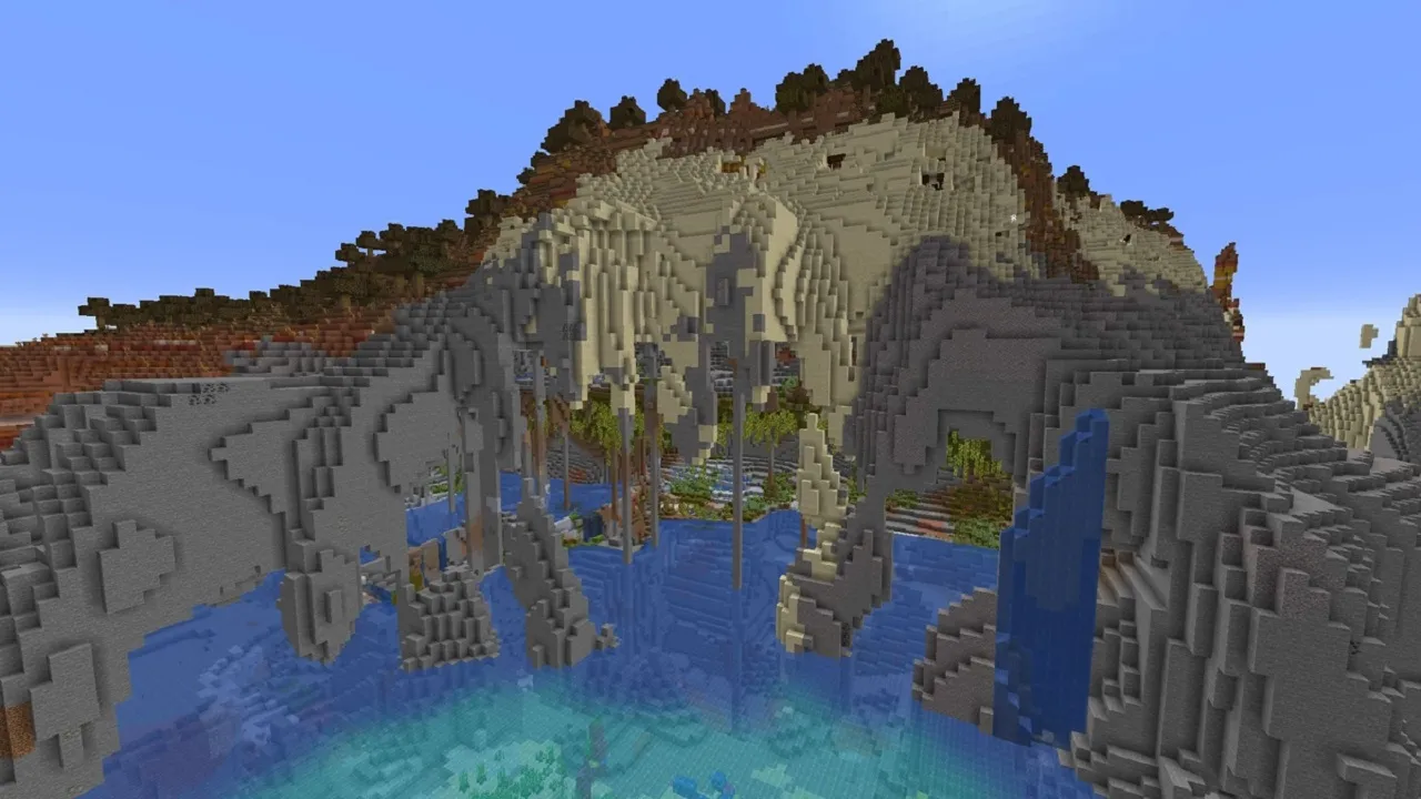 Minecraft-1.20-Bandlands-Coral-Cave