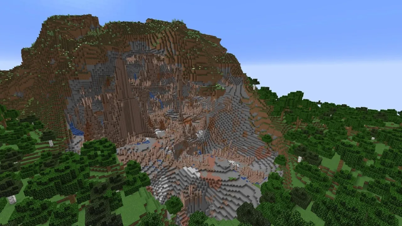 Minecraft-1.20-Dripstone-Cave-Mountain