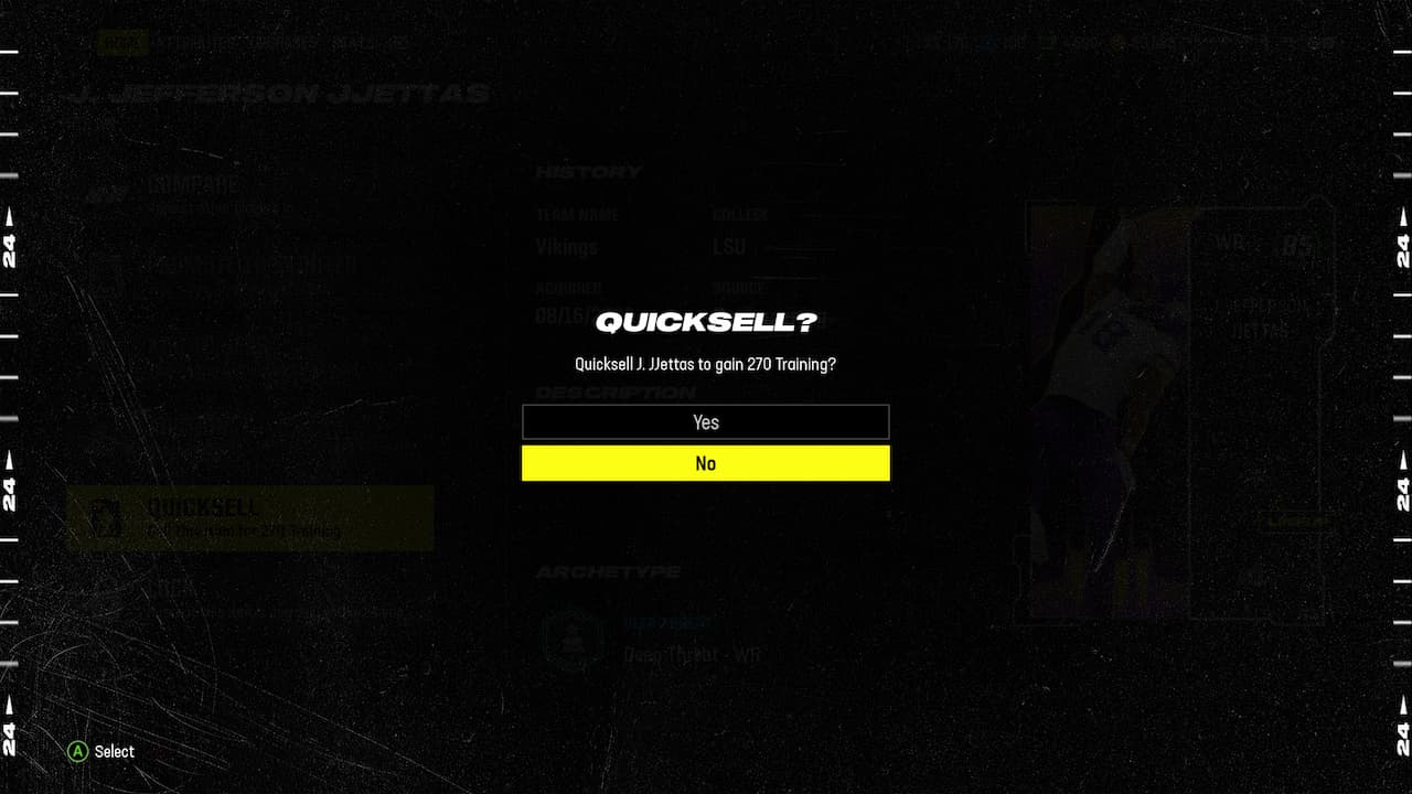 Madden 23 Ultimate Team Quicksell Values: liste complète des prix