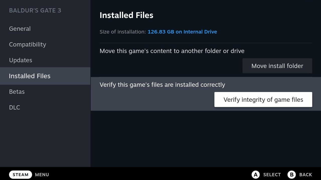 Steam-Deck-Baldurs-Gate-3-Installed-Files-Menu