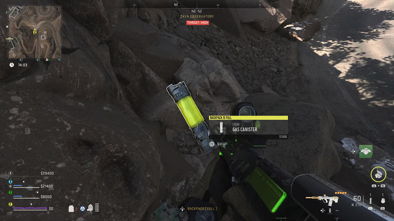 DMZ Cleanup Guide Leftover Gas Canister Locations in Observatory Lab