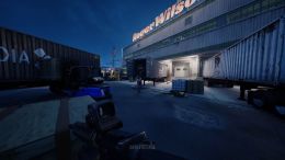Image showcasing Payday 3 gameplay from a Gamescom trailer which was shown by the developers. A gun is in frame on the image and the night sky hangs in the background.