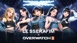 Official Overwatch 2 cover art image for Le Sserafim collab event.