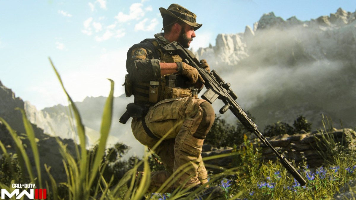 Captain Price kneeling in a field with the "Call of Duty MW3" logo in the bottom left corner