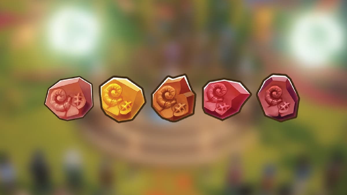 Coral Island Fossil Guide Node Sources and Fossil Types Listed