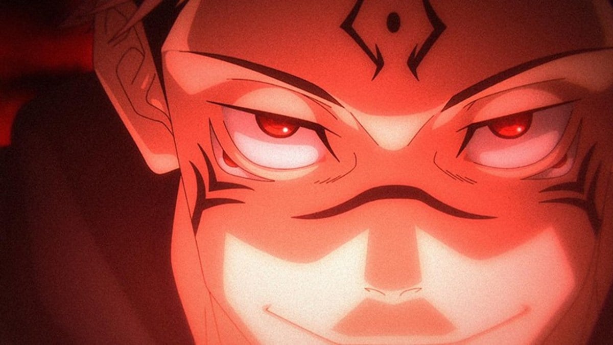 Sukuna giving a sinister smile in Jujutsu Kaisen