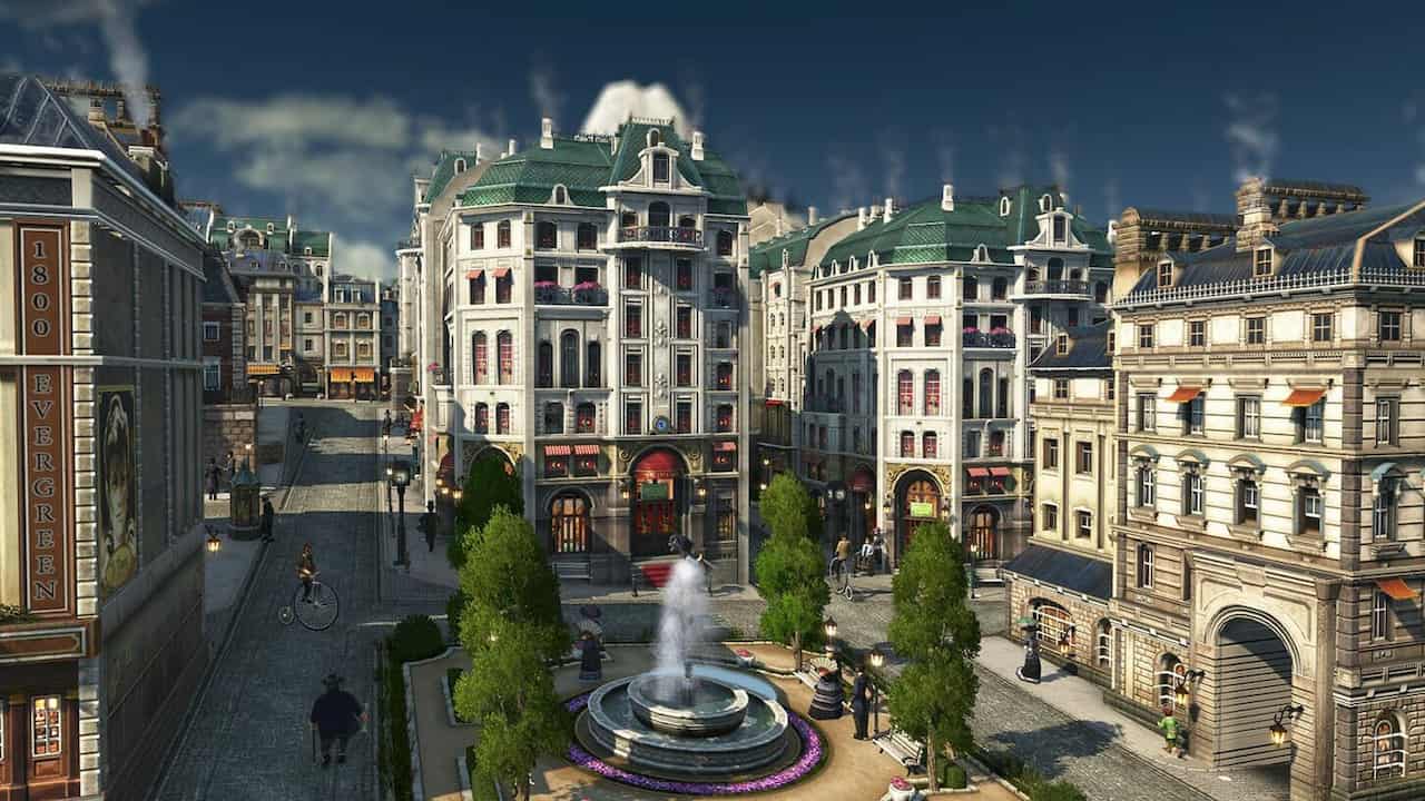anno-1800-citizens-in-town-moving-around-enjoying-day