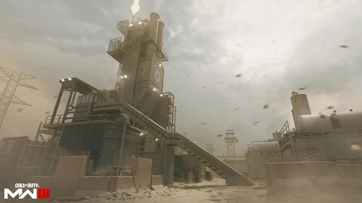 The Rust map from MW2 in Call of Duty: Modern Warfare 3, in the middle of a dusty arena.