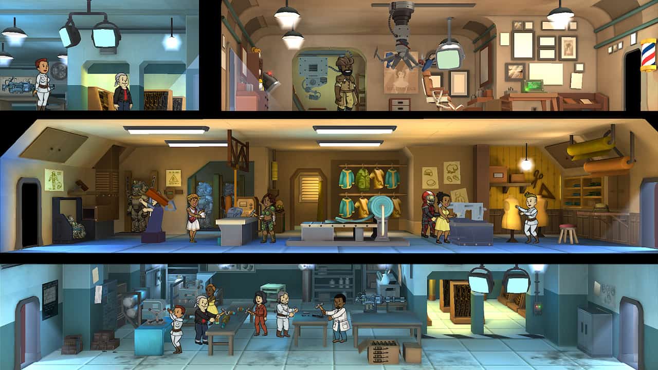 fallout-shelter-people-working-hard-to-survive