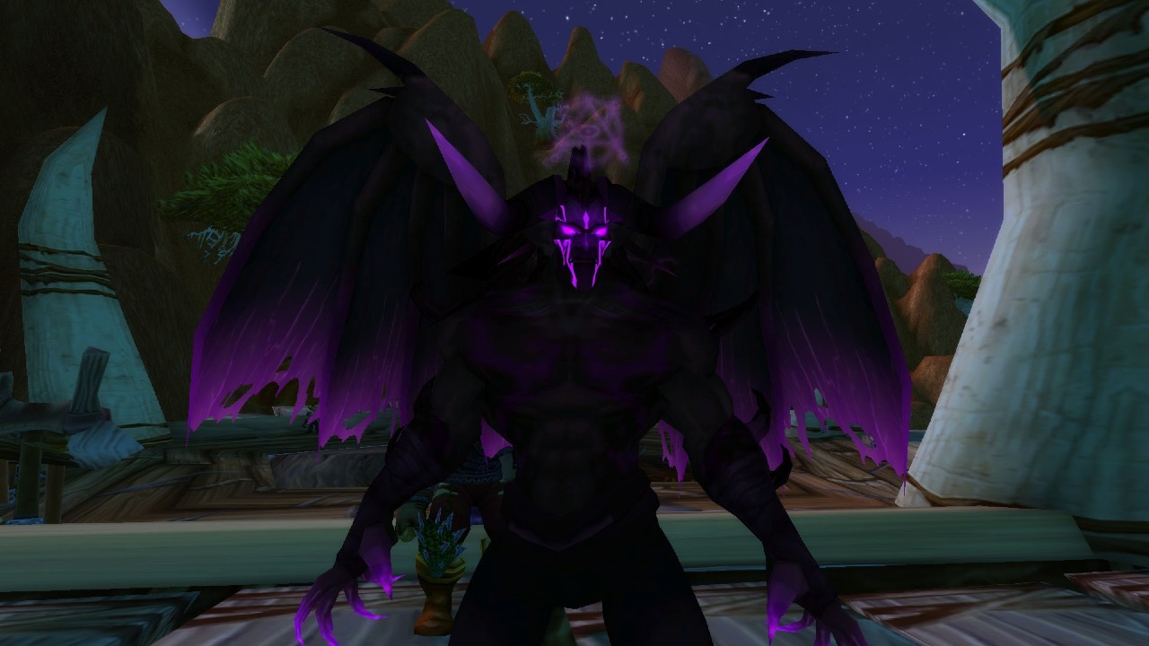 A Warlock in demon form in World of Warcraft Classic: Season of Discovery
