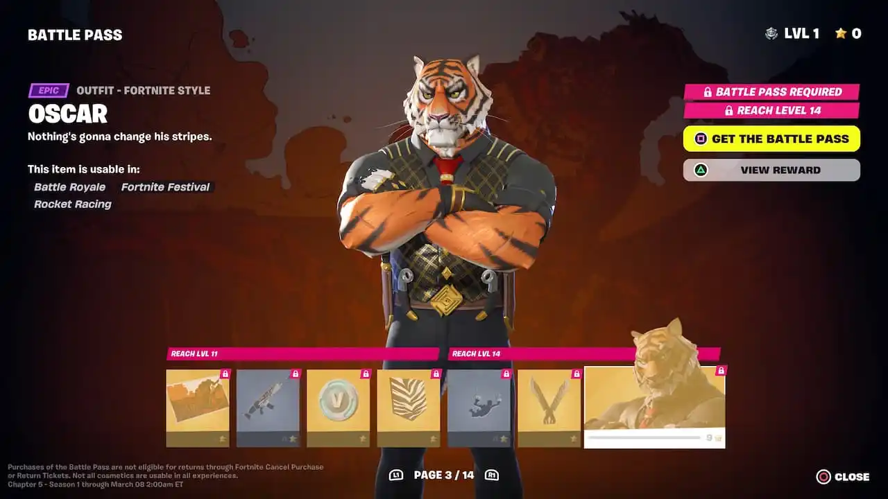 How to Get the Oscar Tiger Skin in Fortnite | Attack of the Fanboy