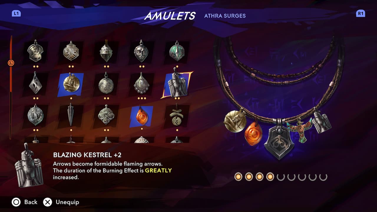 Best Amulets in Prince of Persia The Lost Crown. Blazing Kestrel Amulet