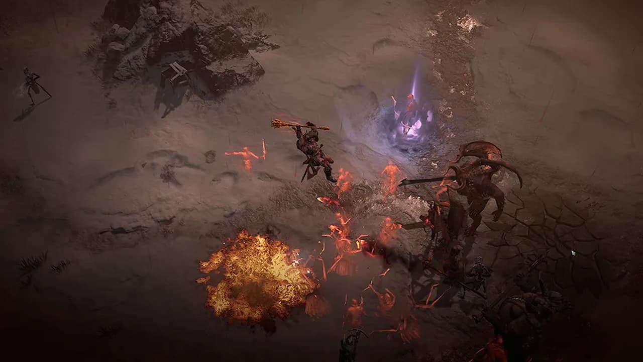 Image of Diablo 4 Character attacking in Season of the Construct.