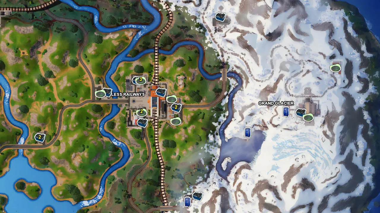 Fortnite-All-Hiding-Spots-in-Reckless-Railways-and-Grand-Glacier