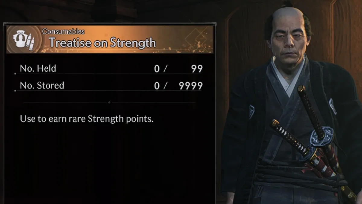 Buying a Treatise of Strength in Rise of the Ronin