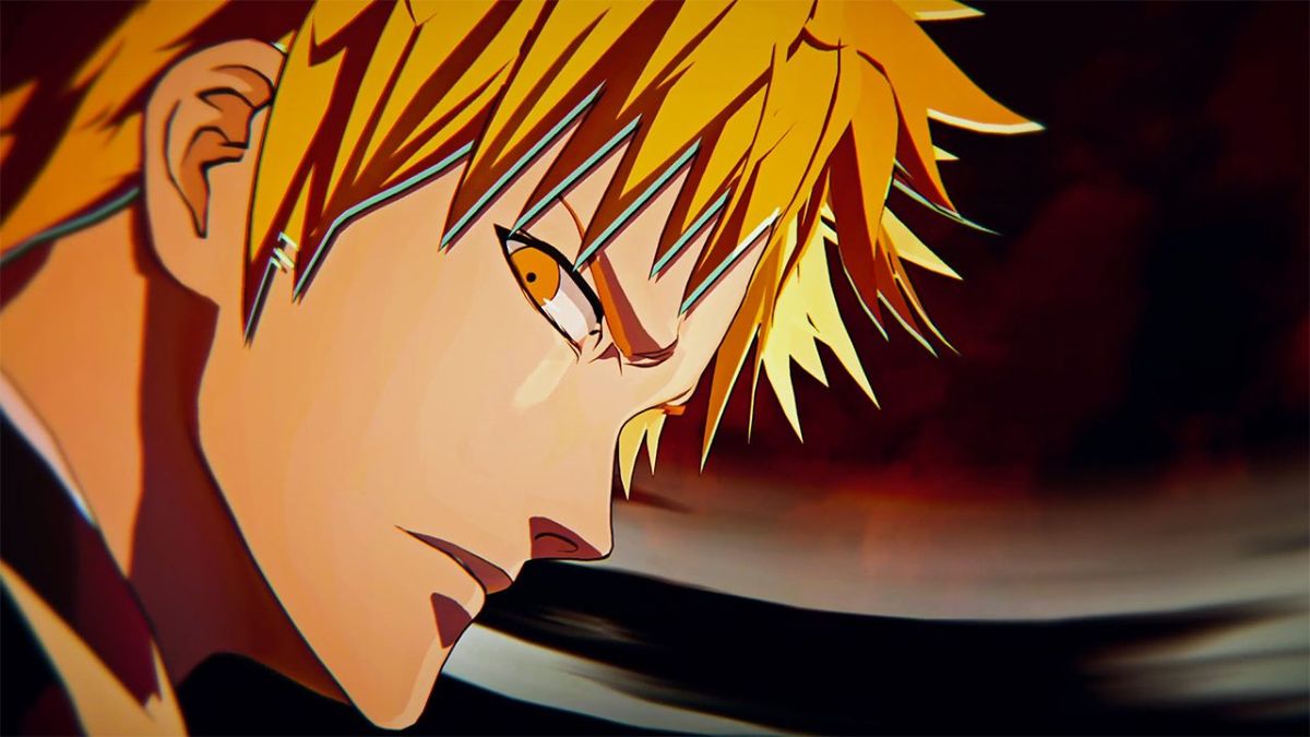 Ichigo turning to look behind him in a screen grab from Bleach Rebirth of Souls from Bandai Namco