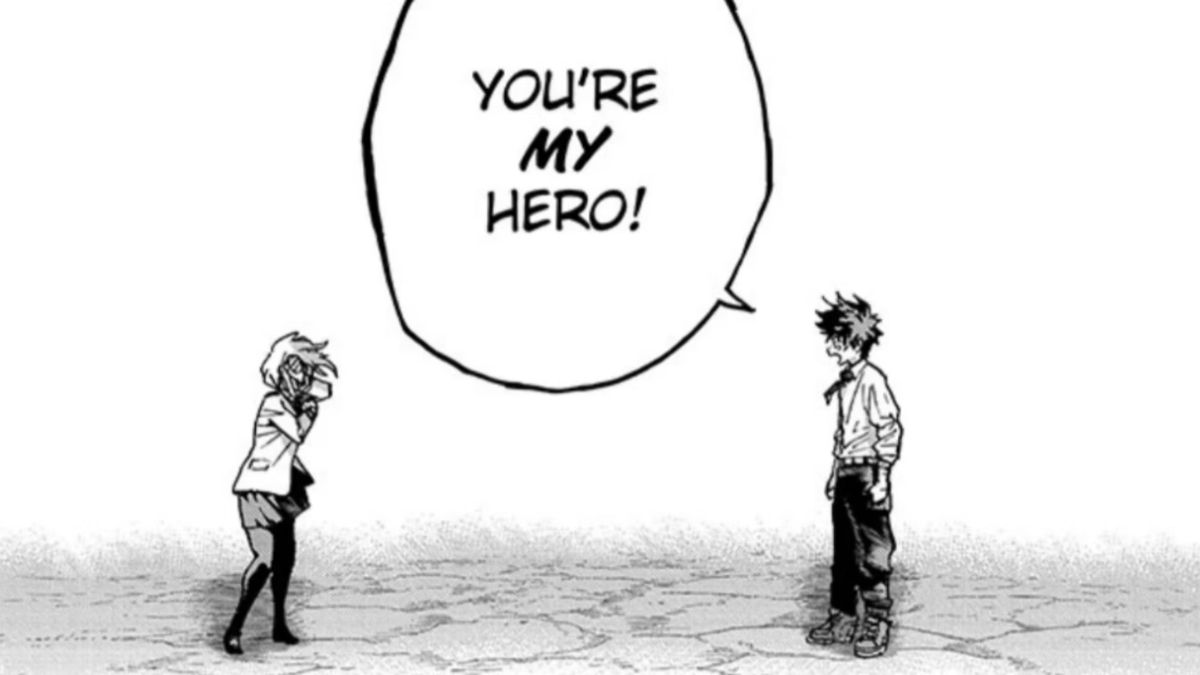 My-Hero-Academia-chapter-429-panel-of-Deku-declaring-to-Ochaco-that-she-is-his-hero