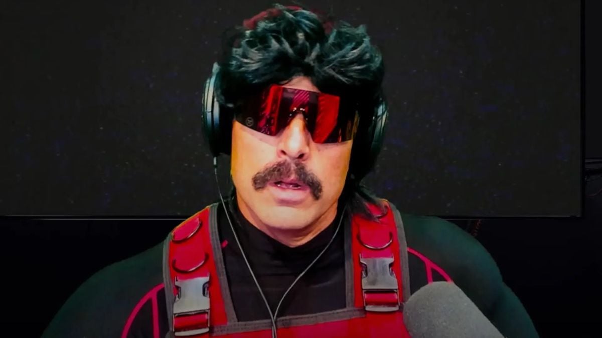 Dr Disrespect official photo speaking into a microphone