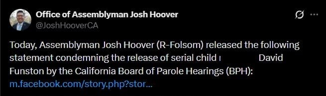 Josh-Hoover-cropped-Tweet-on-Release-of-a-Criminal