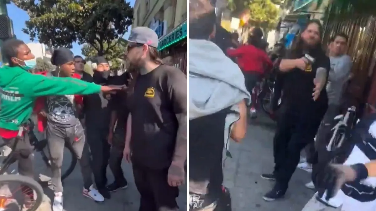 Video shows group of teens attack a liquor store owner, only to turn their tails...
