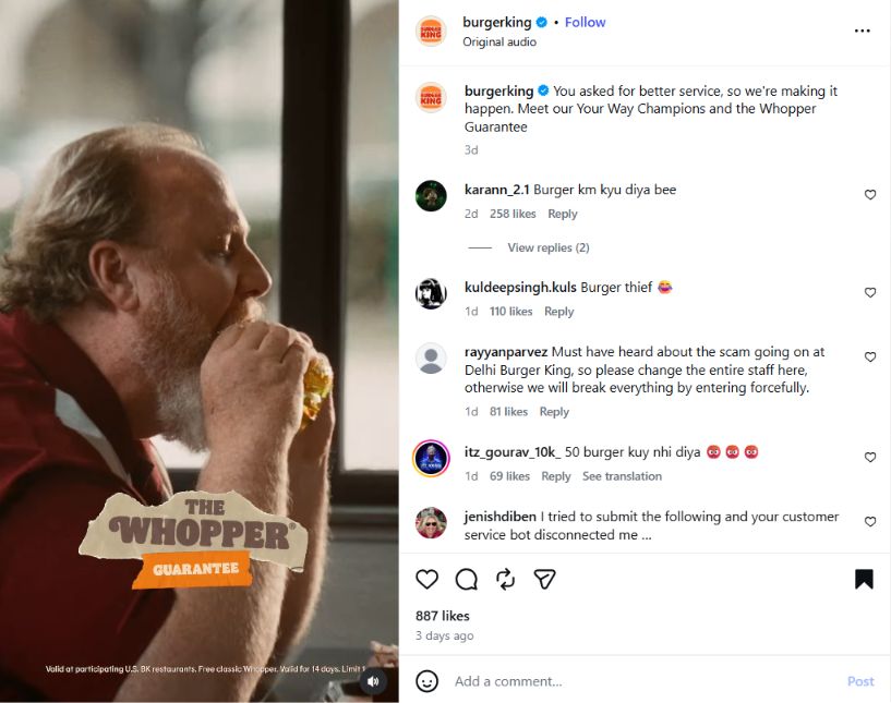 Burger King now has a 'Your Way Champion' in every store, and they'll get you a free Whopper if you're unhappy Burger-King-Whooper-Guarantee